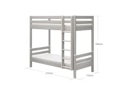 FLEXA Bunk Beds*Bunk bed w. extra height and straight ladder