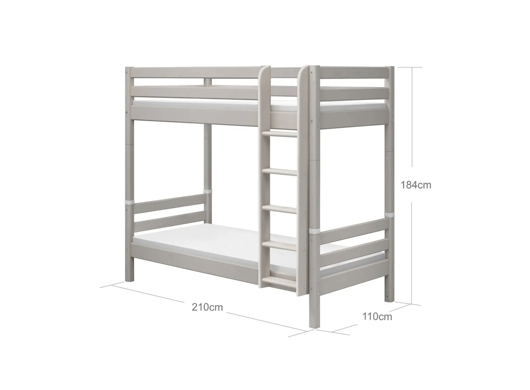 FLEXA Bunk Beds*Bunk bed w. extra height and straight ladder