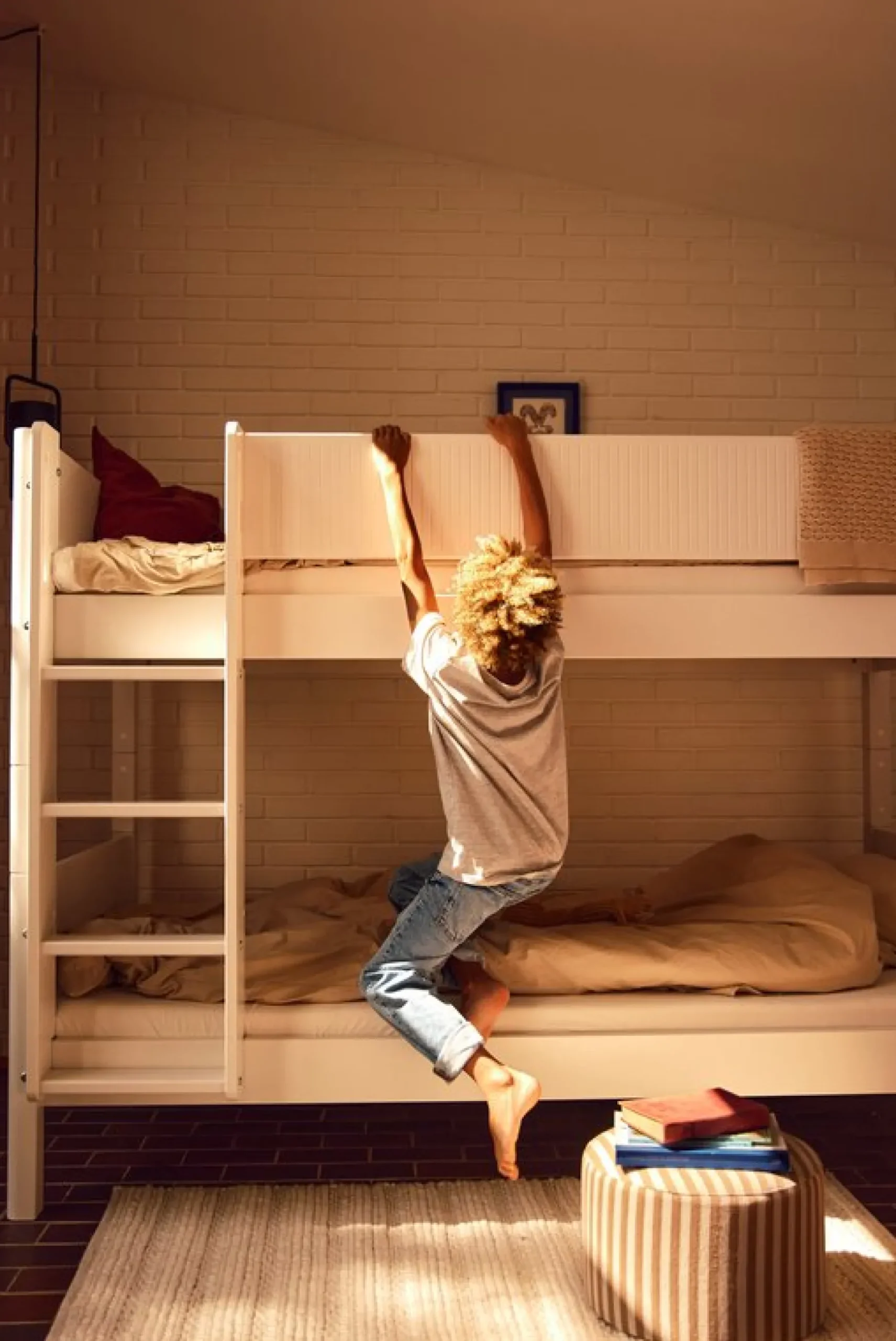 FLEXA Bunk Beds*Bunk bed w. straight ladder