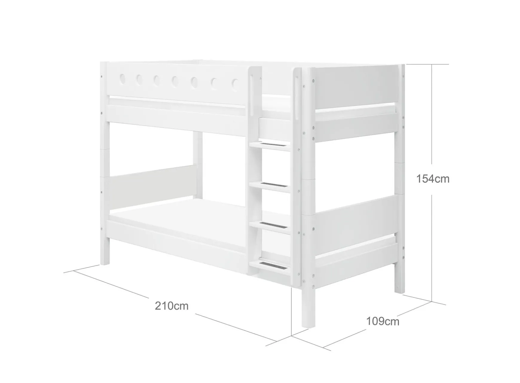 FLEXA Bunk Beds*Bunk bed w. straight ladder