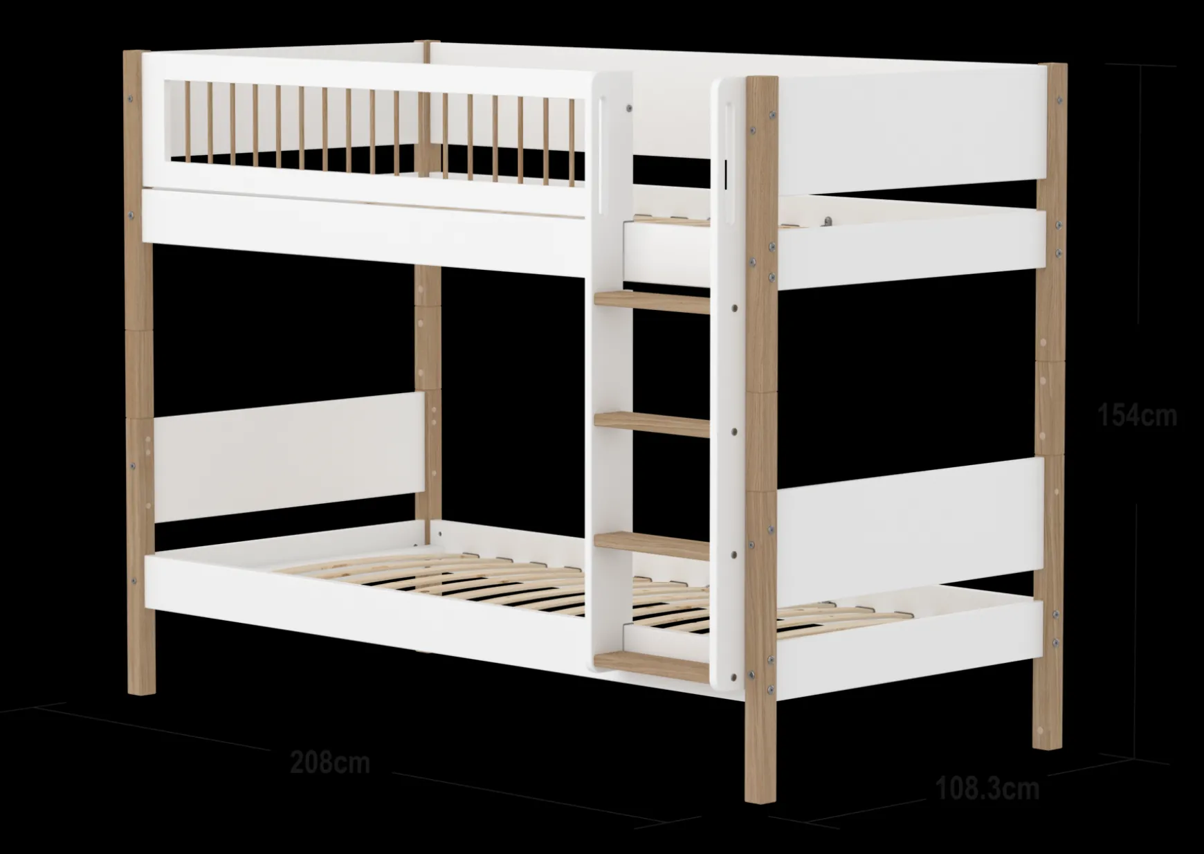 FLEXA Bunk Beds*Bunk bed with straight ladder