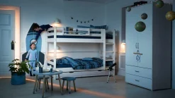FLEXA Bunk Beds*Bunk bed with straight ladder