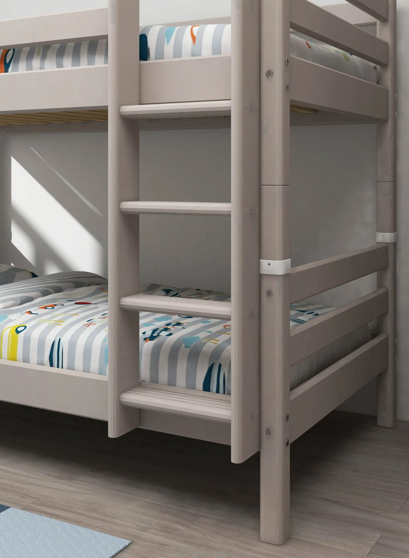 FLEXA Bunk Beds*Bunk bed with straight ladder