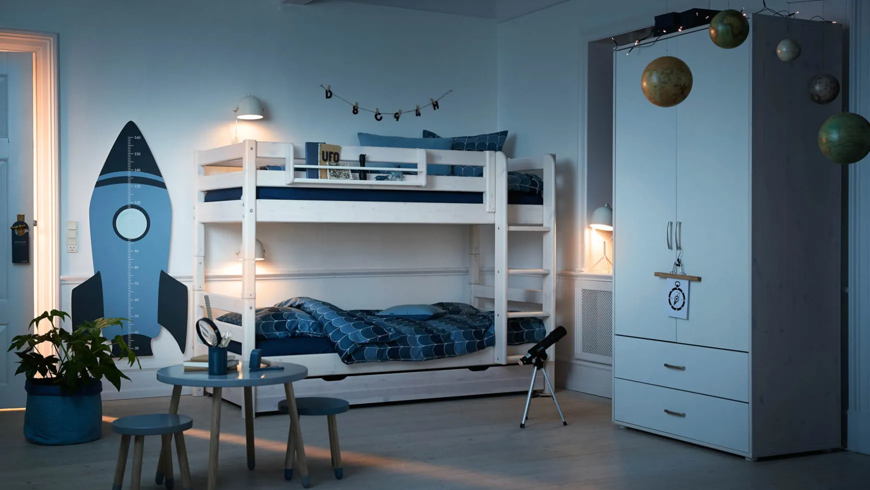 FLEXA Beds With Drawers|Bunk Beds*Bunk bed with straight ladder