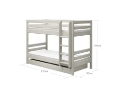 FLEXA Beds With Drawers|Bunk Beds*Bunk bed with straight ladder