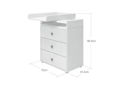 FLEXA Changing Tables*Changing table, 3 drawers
