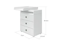 FLEXA Changing Tables*Changing table, 3 drawers