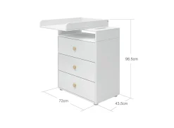 FLEXA Changing Tables*Changing table, 3 drawers