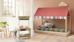 FLEXA House Bed Parts*COTTAGE roof, Misty Rose, 90x200