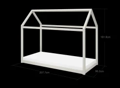 FLEXA House Beds|Single Beds*COTTAGE Single bed, White Washed Pine, 90x200 cm