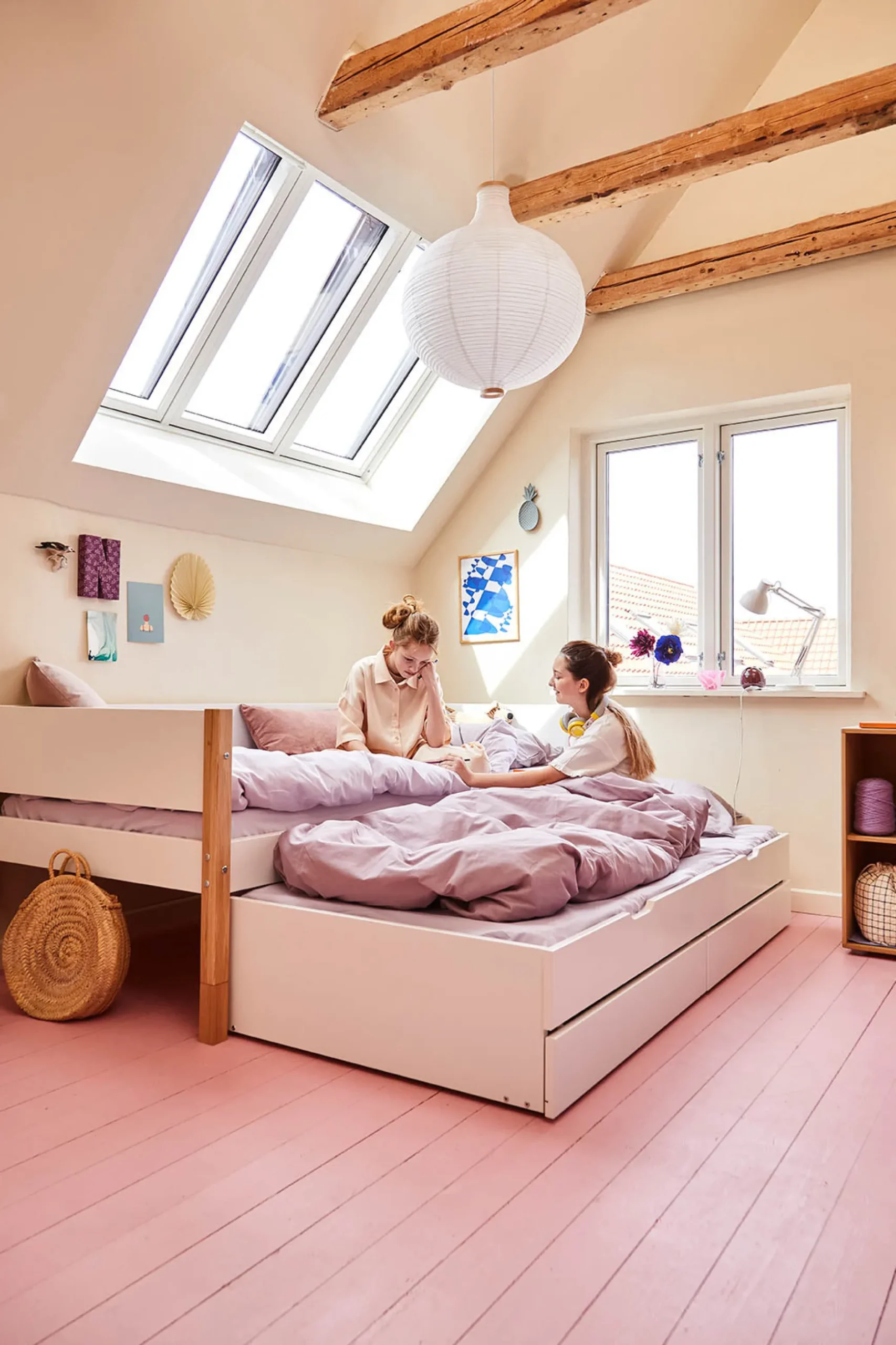 FLEXA Beds With Pull-Out Bed|Beds With Drawers*Daybed with guest bed and 2 drawers