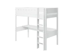 FLEXA Beds With Desk|High Beds*High bed w. straight ladder and desk