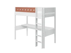 FLEXA Beds With Desk|High Beds*High bed w. straight ladder and desk