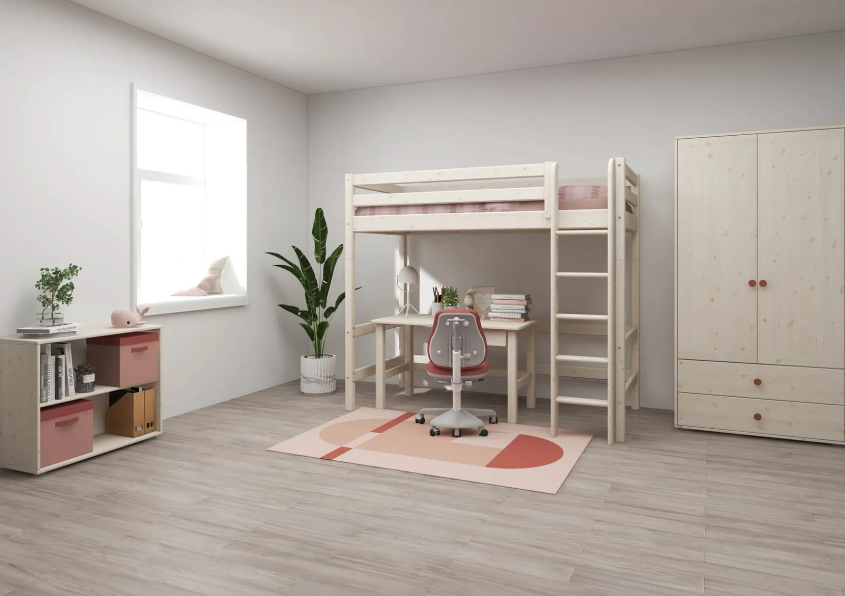 FLEXA High Beds*High bed with straight ladder