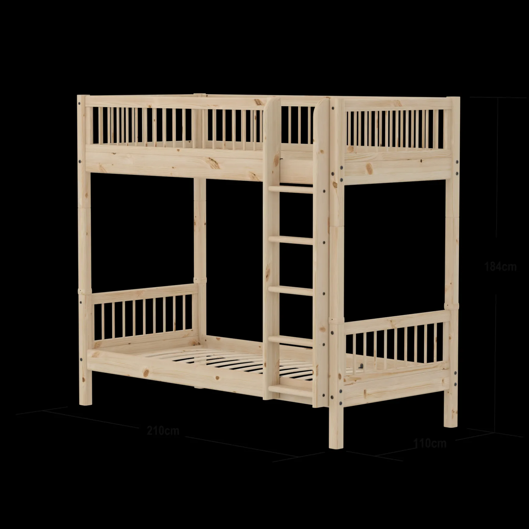 FLEXA Bunk Beds*High bunk bed w. straight ladder