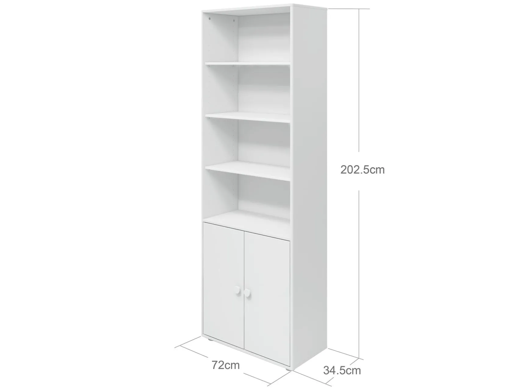 FLEXA Bookcases|Bookcases*Maxi bookcase, 2 doors