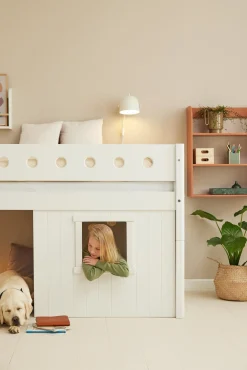 FLEXA House Beds|Mid High Beds*Mid-high bed, sl. ladder & Treehouse Bed Fronts, frame