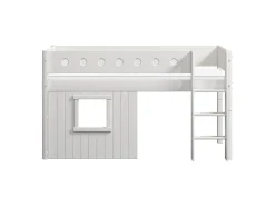 FLEXA House Beds|Mid High Beds*Mid-high bed, str. ladder & Treehouse Bed Fronts, frame
