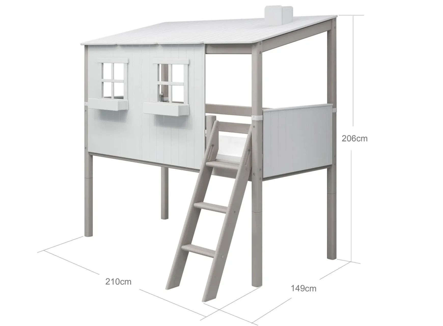 FLEXA House Beds|Mid High Beds*Mid-high bed w. Classic House