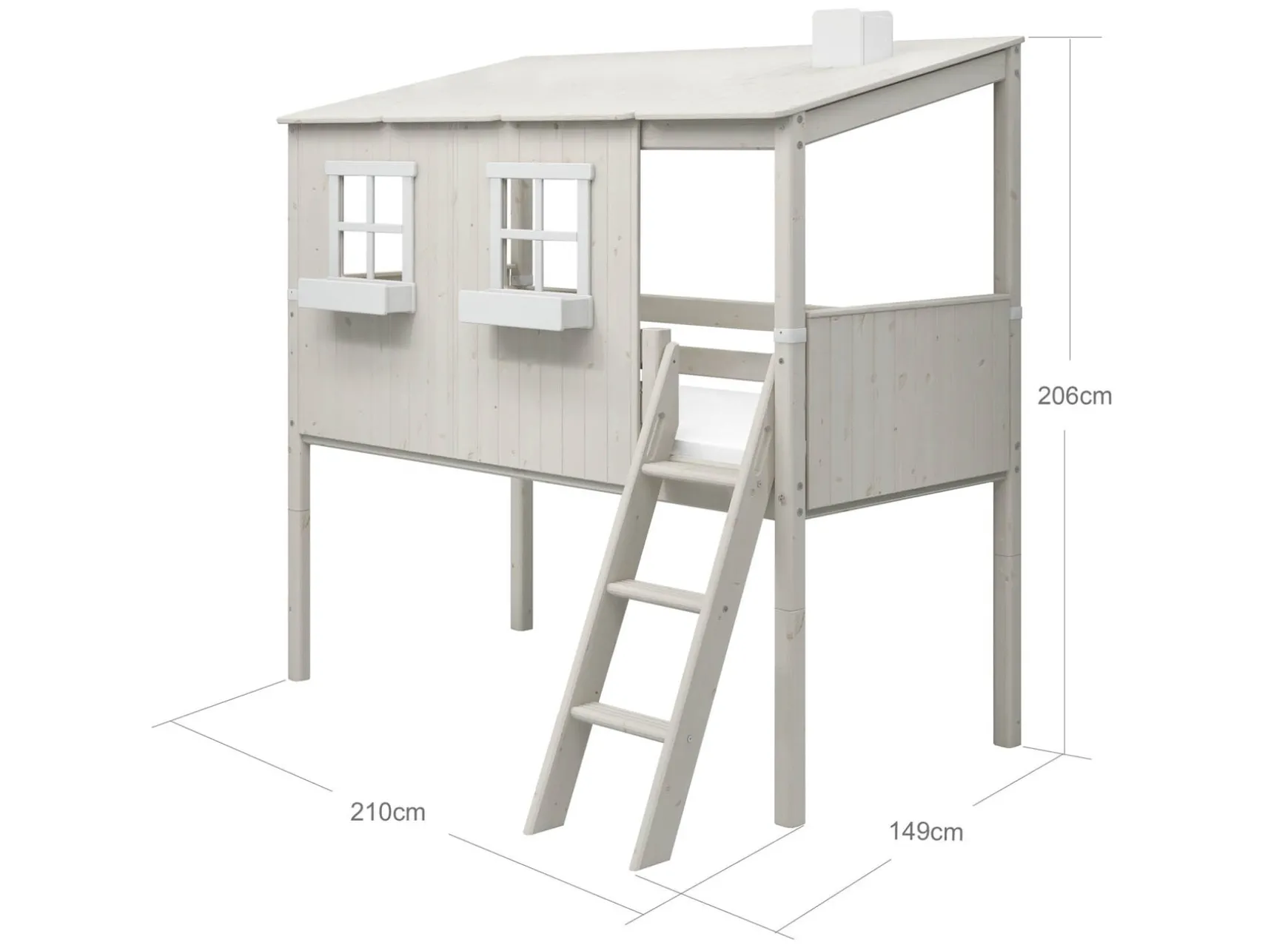 FLEXA House Beds|Mid High Beds*Mid-high bed w. Classic House