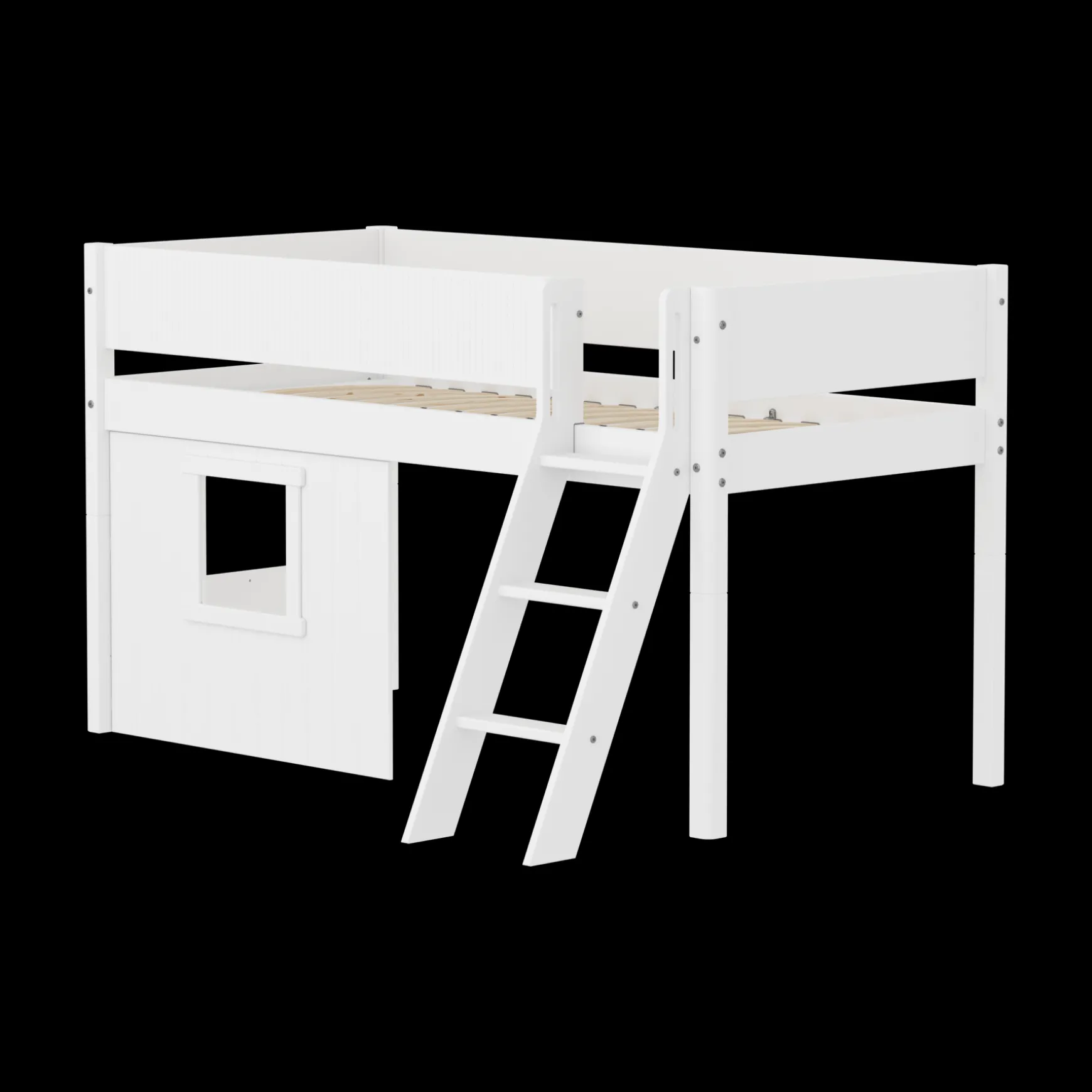 FLEXA Mid High Beds*Mid-high bed w. sl. ladder & Treehouse Bed Fronts