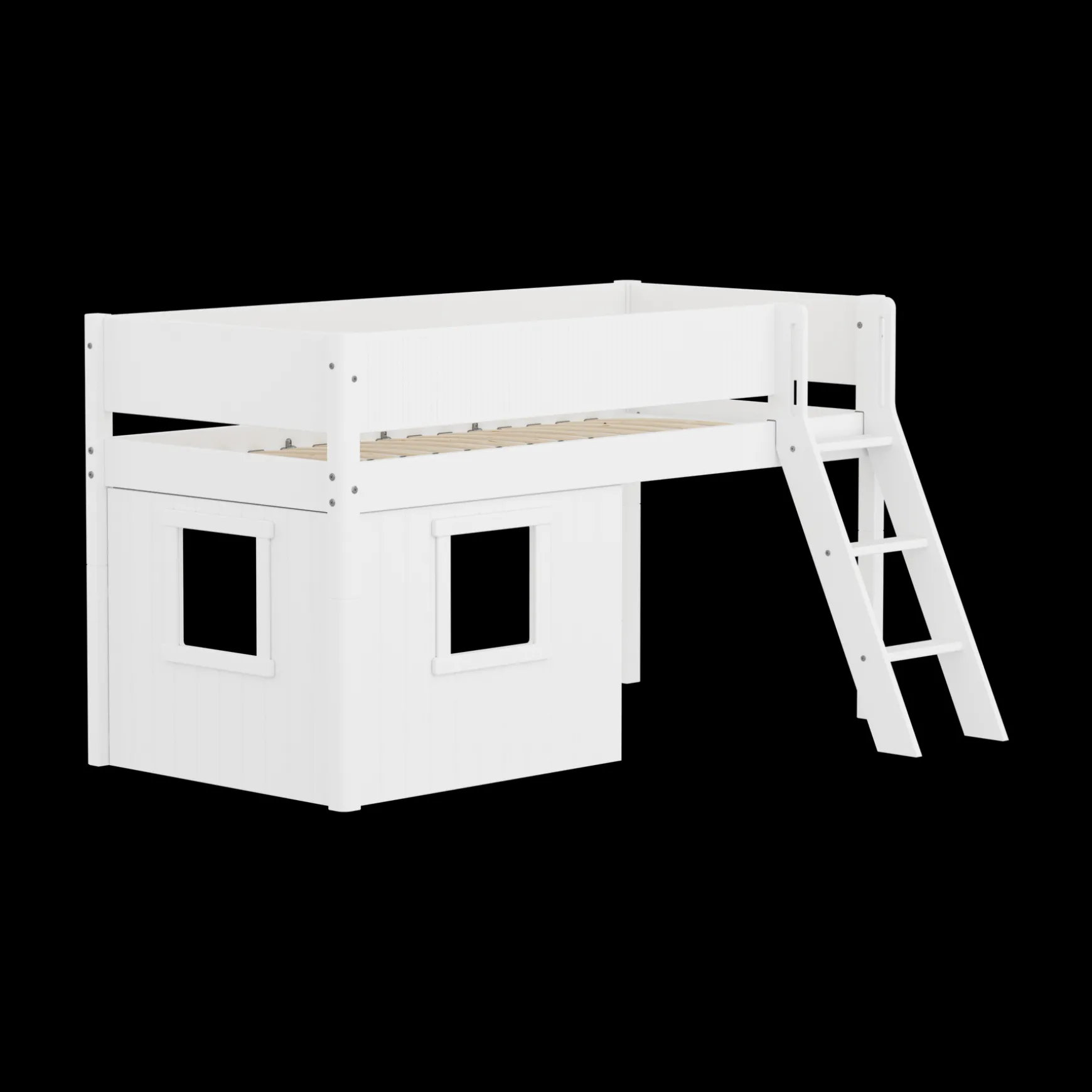 FLEXA Mid High Beds*Mid-high bed w. sl. ladder & Treehouse Bed Fronts