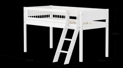 FLEXA Mid High Beds*Mid-high bed w. slanting ladder
