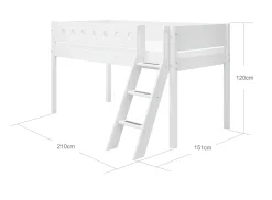FLEXA Mid High Beds*Mid-high bed w. slanting ladder