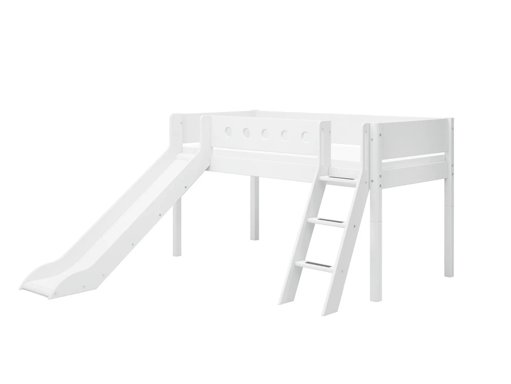 FLEXA Beds With Slide|Mid High Beds*Mid-high bed w. slanting ladder and slide