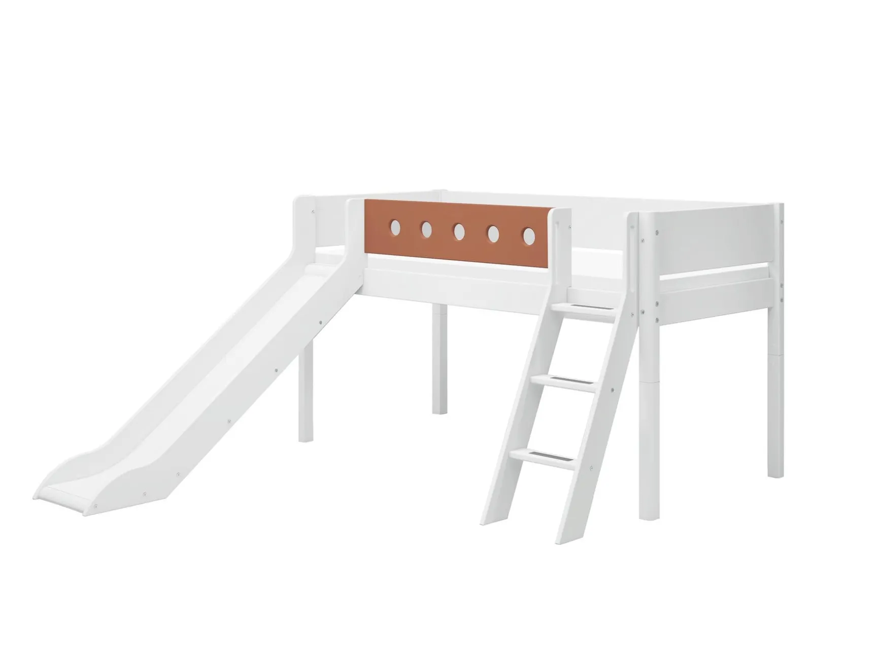 FLEXA Mid High Beds|Beds With Slide*Mid-high bed w. slanting ladder and slide