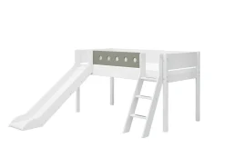 FLEXA Beds With Slide|Mid High Beds*Mid-high bed w. slanting ladder and slide
