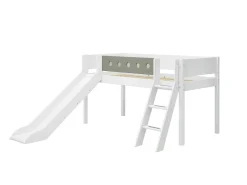 FLEXA Beds With Slide|Mid High Beds*Mid-high bed w. slanting ladder and slide