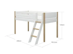 FLEXA Mid High Beds*Mid-high bed w. slanting ladder