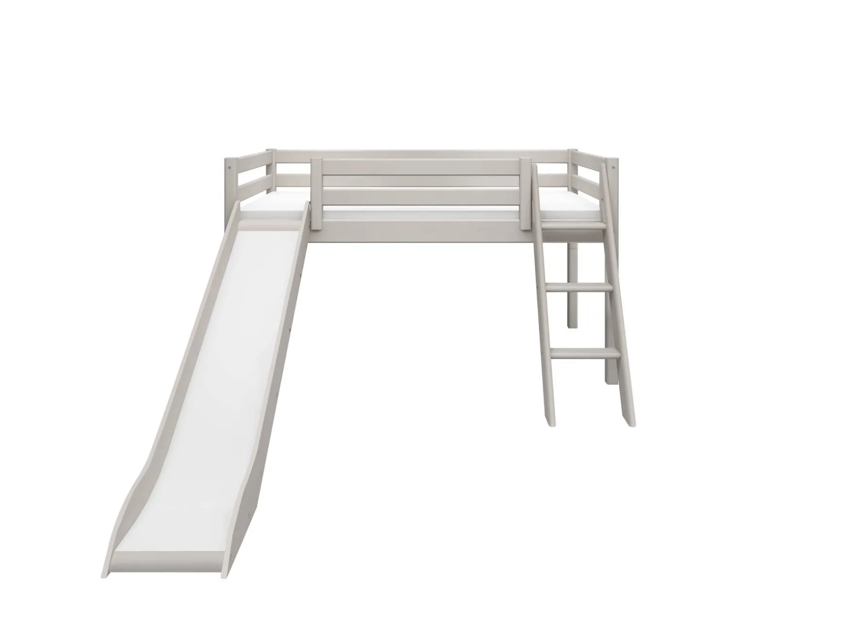 FLEXA Beds With Slide|Mid High Beds*Mid-high bed w. slanting ladder and slide