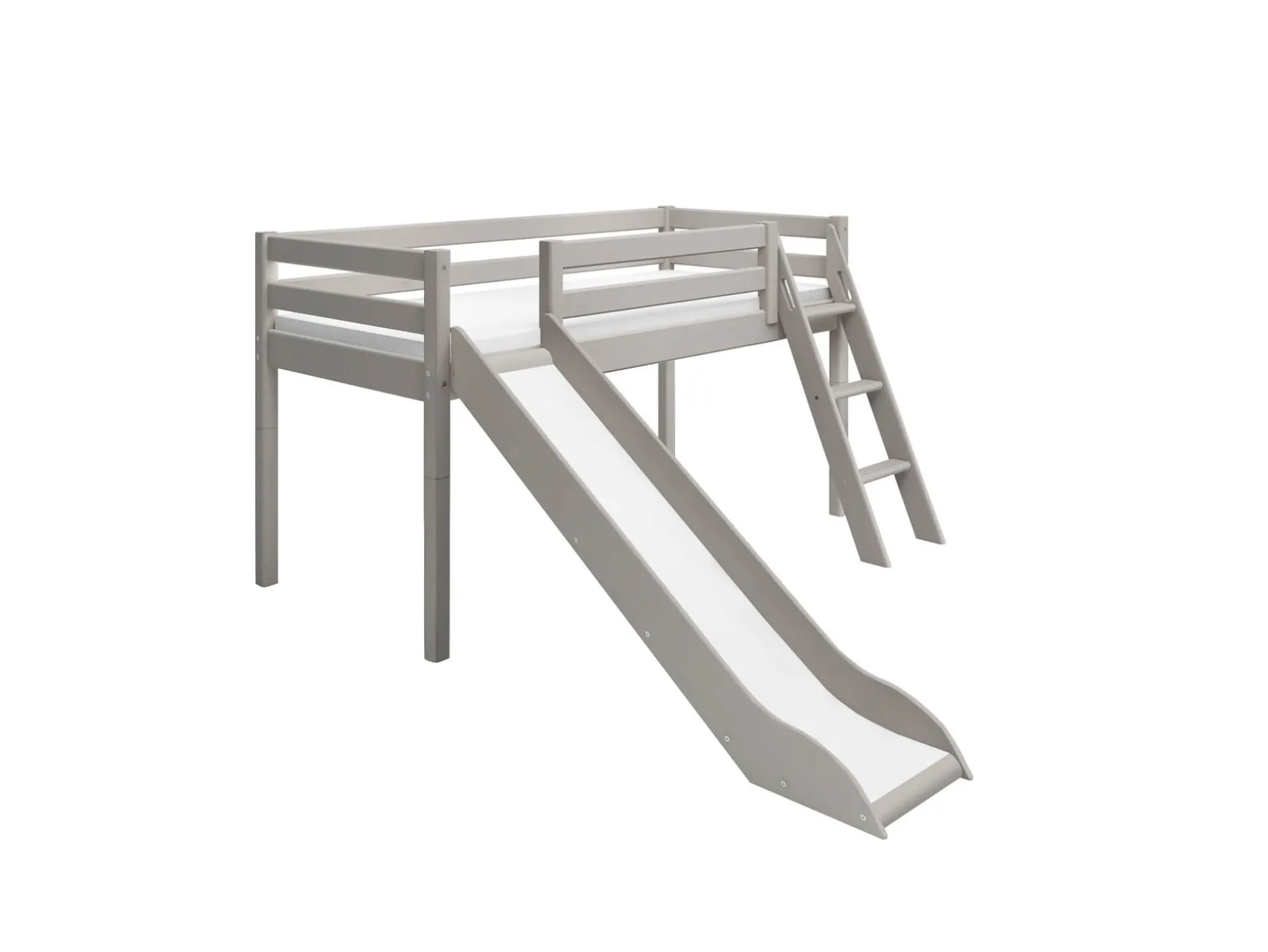 FLEXA Beds With Slide|Mid High Beds*Mid-high bed w. slanting ladder and slide