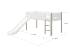 FLEXA Beds With Slide|Mid High Beds*Mid-high bed w. slide