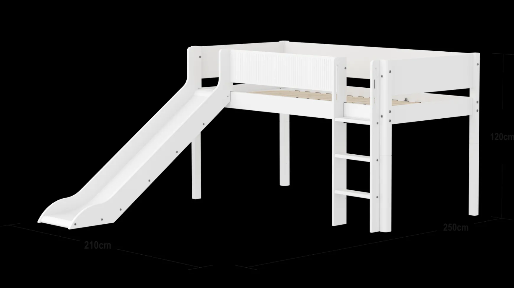 FLEXA Mid High Beds*Mid-high bed w. straight ladder and slide