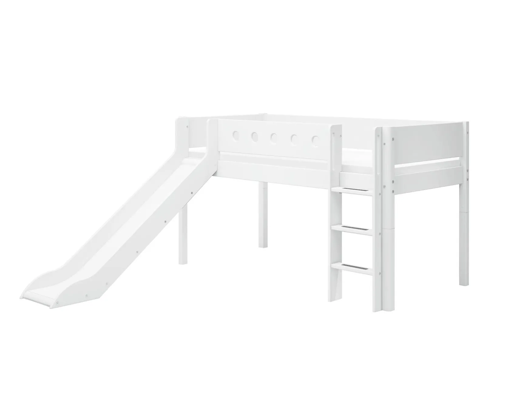 FLEXA Beds With Slide|Mid High Beds*Mid-high bed w. straight ladder and slide