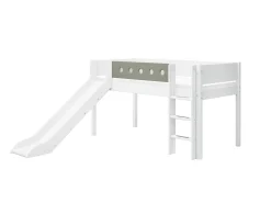 FLEXA Beds With Slide|Mid High Beds*Mid-high bed w. straight ladder and slide