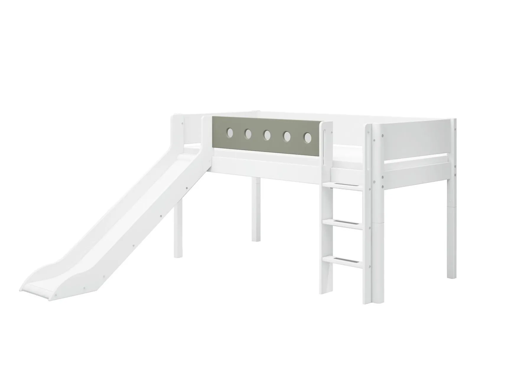 FLEXA Beds With Slide|Mid High Beds*Mid-high bed w. straight ladder and slide