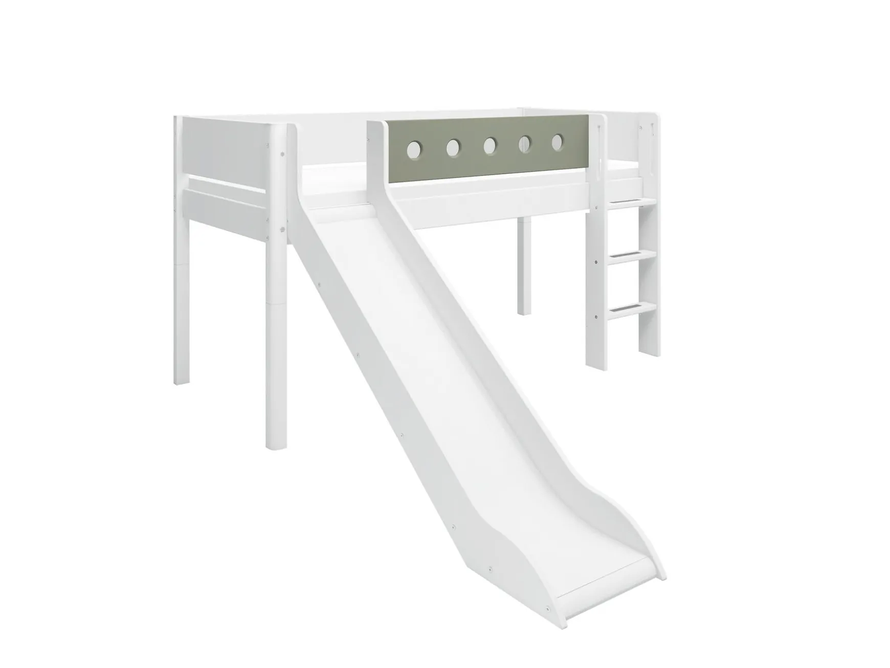 FLEXA Beds With Slide|Mid High Beds*Mid-high bed w. straight ladder and slide