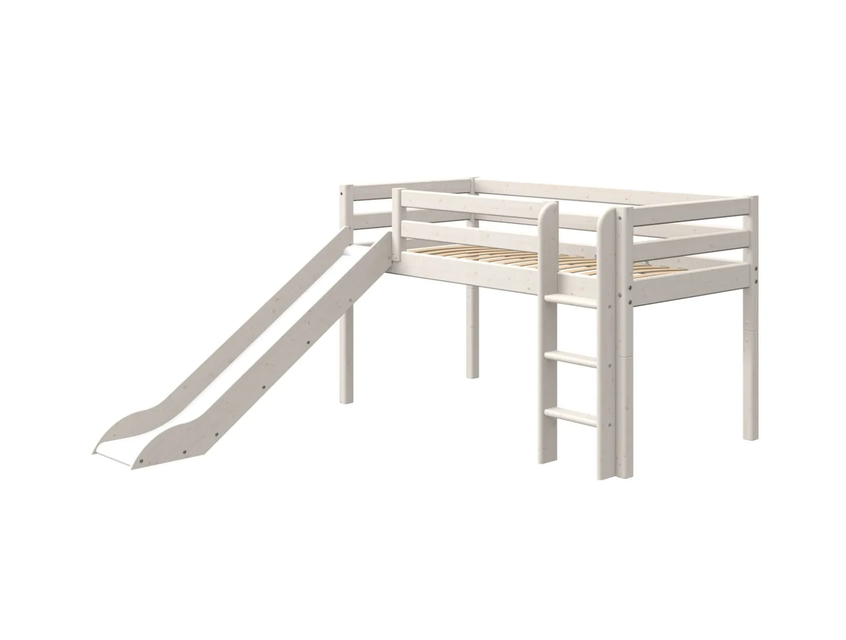 FLEXA Beds With Slide|Mid High Beds*Mid-high bed w. straight ladder and slide
