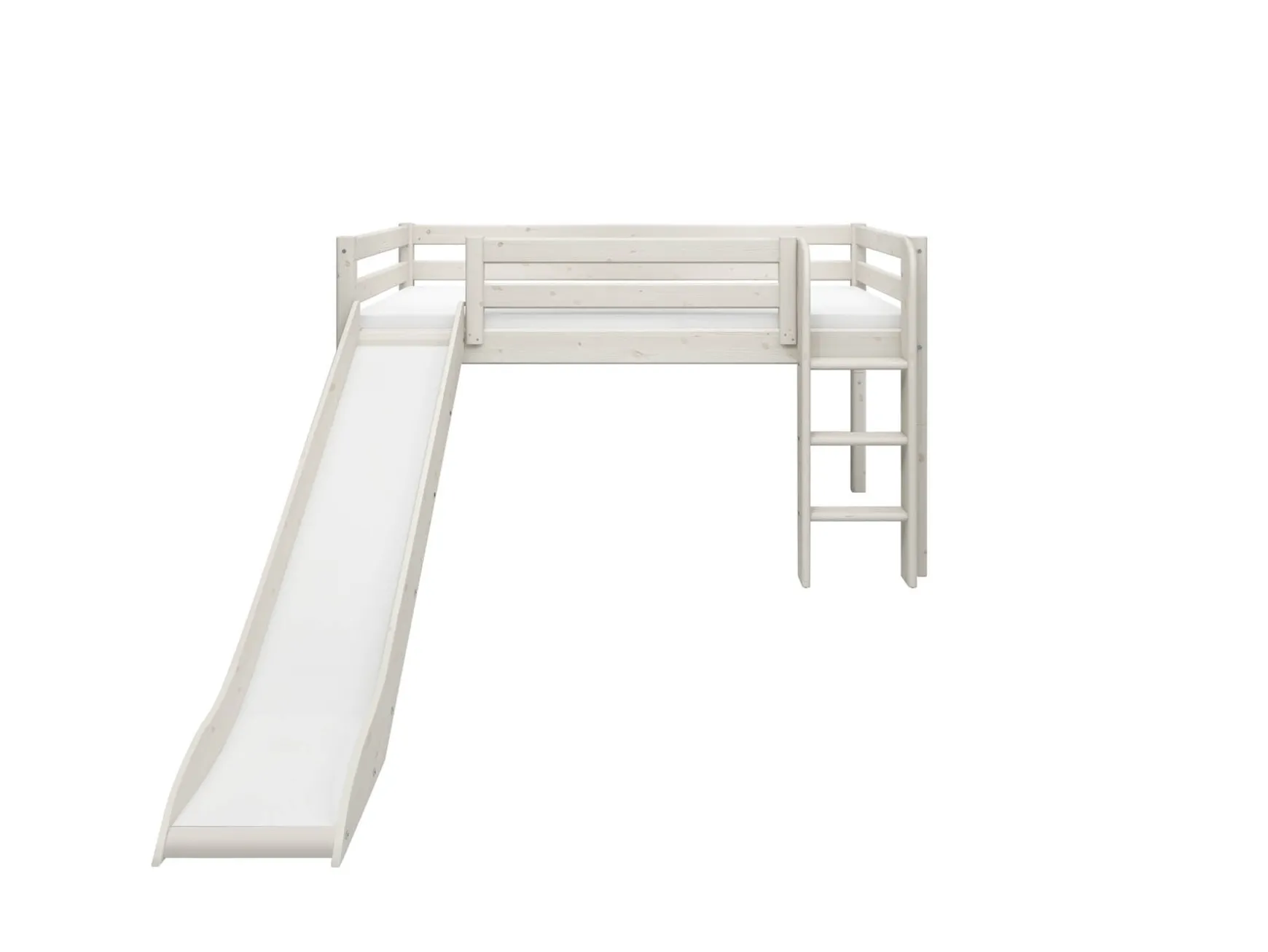 FLEXA Beds With Slide|Mid High Beds*Mid-high bed w. straight ladder and slide