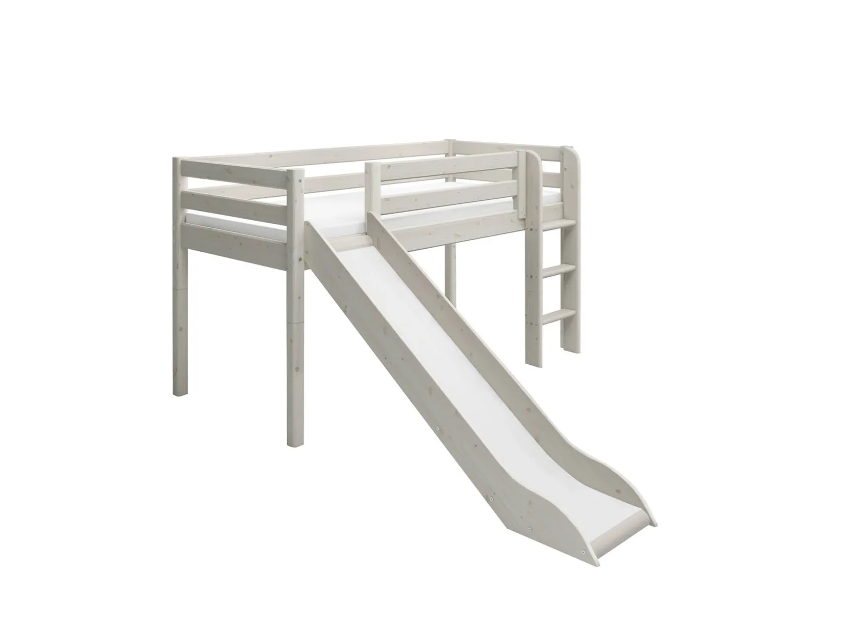 FLEXA Beds With Slide|Mid High Beds*Mid-high bed w. straight ladder and slide