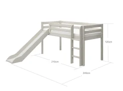 FLEXA Beds With Slide|Mid High Beds*Mid-high bed w. straight ladder and slide