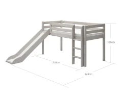 FLEXA Beds With Slide|Mid High Beds*Mid-high bed w. straight ladder and slide