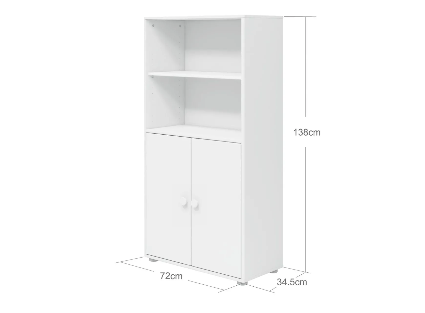 FLEXA Bookcases|Bookcases*Midi bookcase, 2 doors