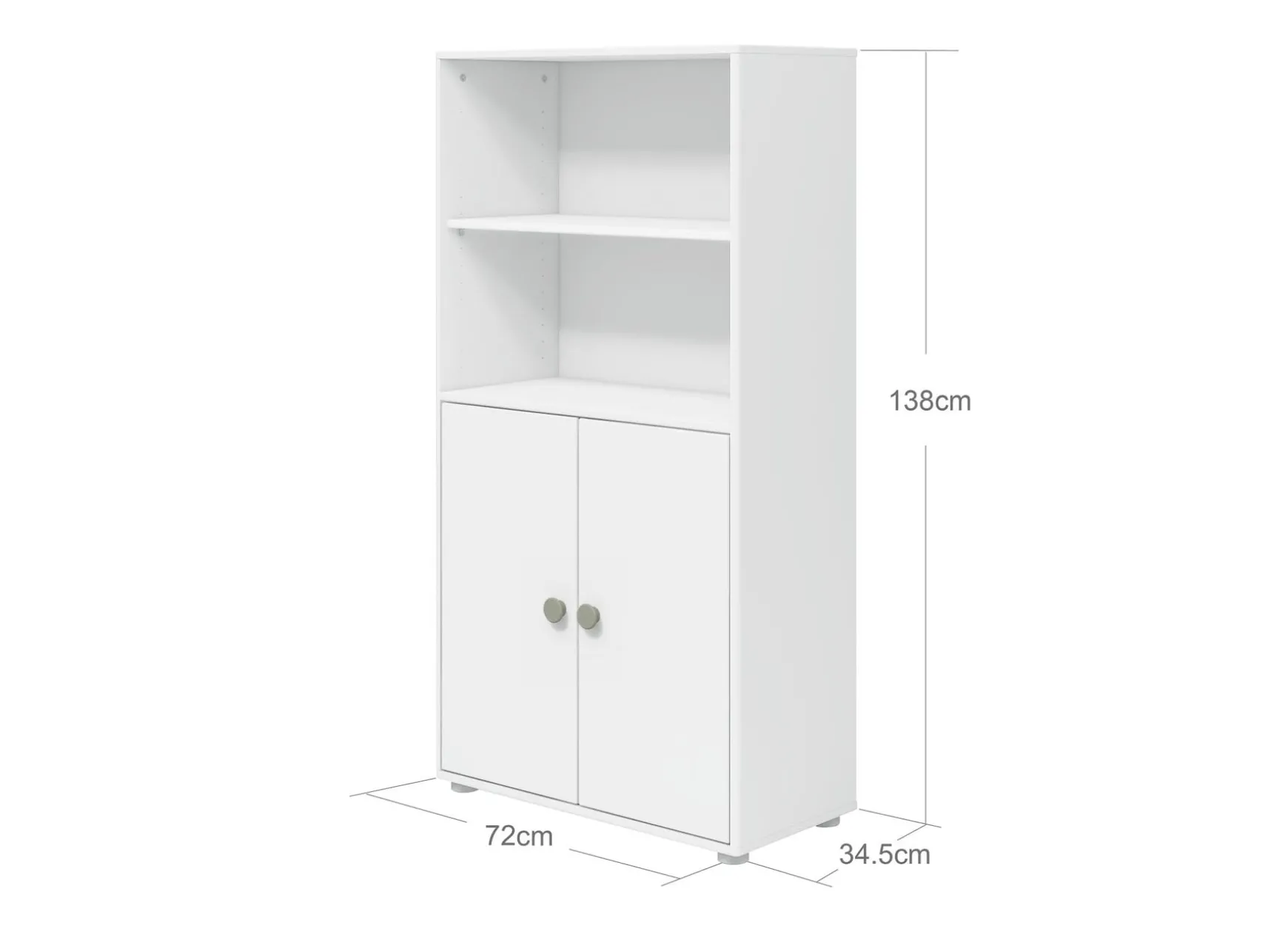 FLEXA Bookcases|Bookcases*Midi bookcase, 2 doors