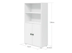 FLEXA Bookcases|Bookcases*Midi bookcase, 2 doors