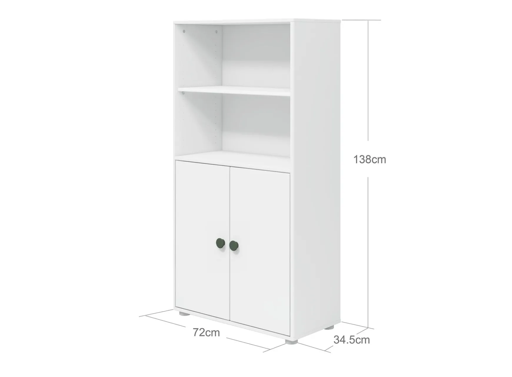FLEXA Bookcases|Bookcases*Midi bookcase, 2 doors